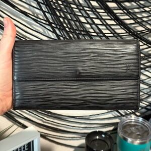 Louis Vuitton Black Epi Wallet